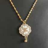 CC Crystal Button Necklace