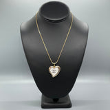 CC White Heart  Button Necklace SC