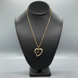 CC Black Heart  Button Necklace TC